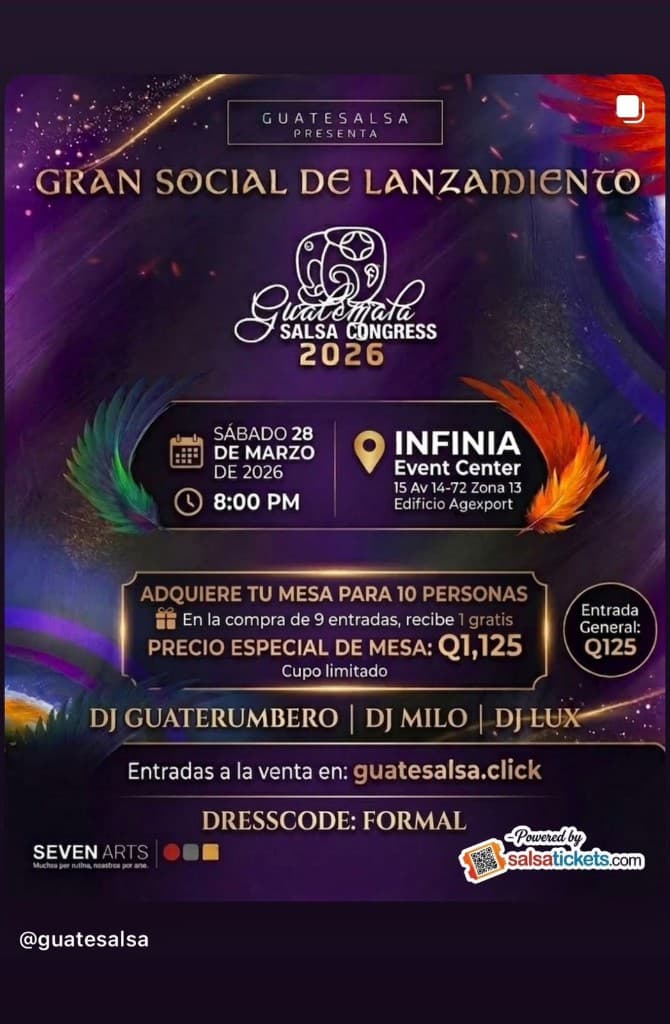 Guatemala Salsa Congress 2026 – Grand Launch Social