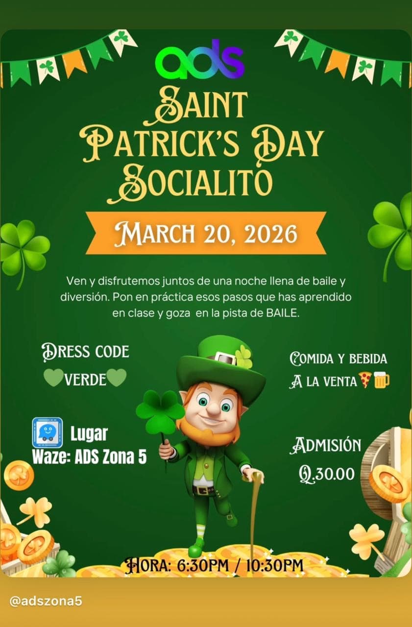 ADS Saint Patrick’s Day Socialito
